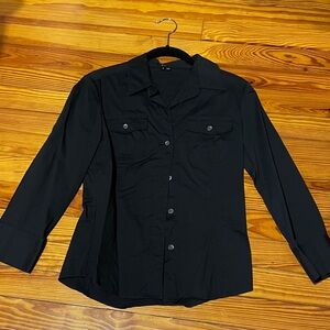 Vintage Theory Women's Black Button-Down Shirt